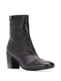 Schwarzer Stiefel mit mittelhohem Absatz