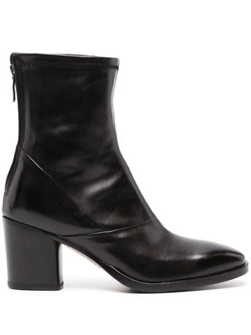 Black Mid Heel Boot