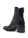 Bota Azul Oscuro Tacón Medio