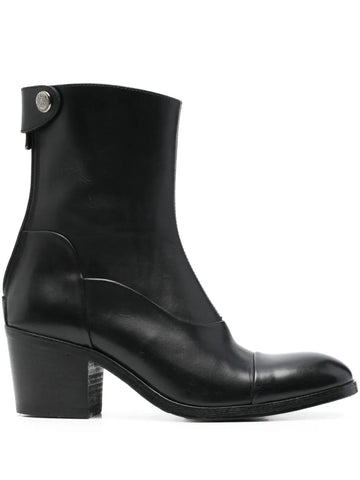 Bota Azul Oscuro Tacón Medio