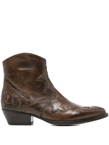 Bota Marrón Tacón Bajo