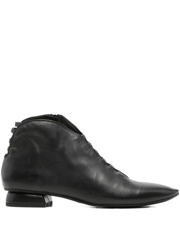 Zapato Abotinado Negro Plano