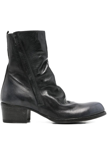 Bota Azul Tacón Medio