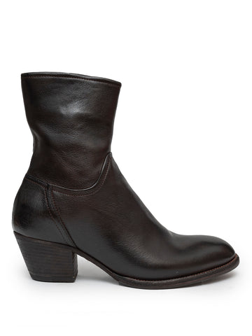 Dark Brown Mid Heel Boot
