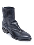 Blue Mid Heel Boot - Black