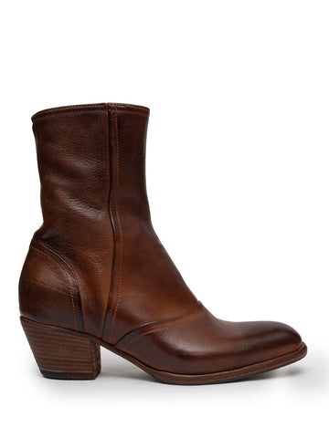 Medium Heel Brown Boot