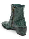 Brown Blue - Green Medium Heel Boot