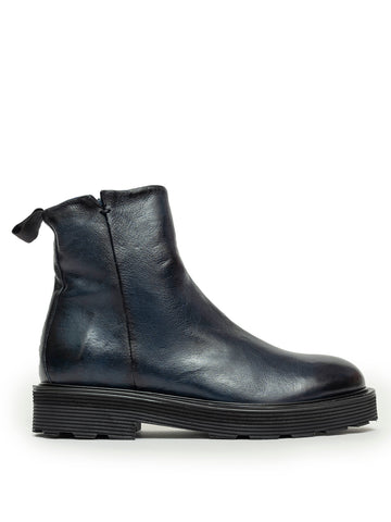 Bota Azul Oscuro Plana