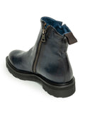 Bota Azul Oscuro Plana