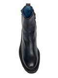 Bota Azul Oscuro Plana