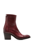 Dunkelbrauner Stiefel mit mittelhohem Absatz