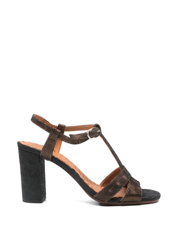 Sandalia Tacón Alto Cobre - Negro