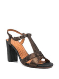 Sandalia Tacón Alto Cobre - Negro