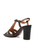 Sandalia Tacón Alto Cobre - Negro