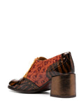 Brown Medium Heel Shoe - Cognac