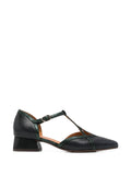 Zapato Tacón Medio Azul - Verde