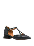 Zapato Tacón Medio Azul - Verde