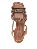 Tricolor Medium Heel Sandal 