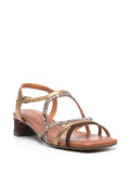 Tricolor Medium Heel Sandal 