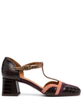 Zapato Tacón Medio Burdeos