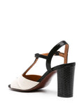 White Sandal - Black Heel
