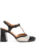 White Heeled Shoe - Black