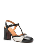 White Heeled Shoe - Black