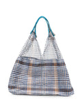 ELZIVER Bolso Pequeño Azul - Marrón - Blanco