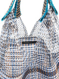 ELZIVER Bolso Pequeño Azul - Marrón - Blanco