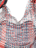 ELZIVER Bolso Pequeño Azul - Rojo - Blanco