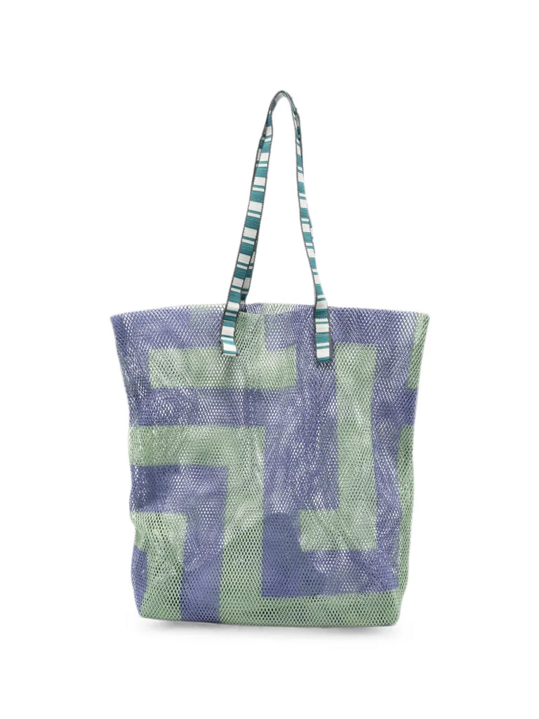 KANPUR Bolso Tote Grande Azul & Verde