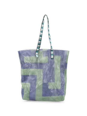 KANPUR Bolso Tote Grande Azul & Verde