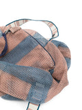 KANPUR Bolso Tote Pequeño Marrón & Azul
