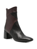 Bota Tacón Medio Negra - Marrón