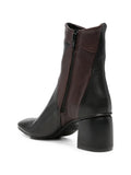 Bota Tacón Medio Negra - Marrón