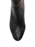 Bota Tacón Medio Negra - Marrón