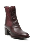 Brauner Stiefel mit mittlerem Absatz
