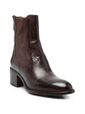 Brauner Stiefel mit mittlerem Absatz