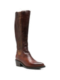 Bota de Caña Alta Tacón Bajo Cognac