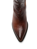 Bota de Caña Alta Tacón Bajo Cognac