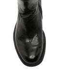 Bota Caña Alta Plana Ebano