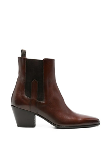Bota tacón Medio Marrón