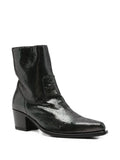 Bota Tacón Medio Negra - Metal