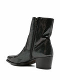 Bota Tacón Medio Negra - Metal