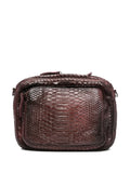 Bolso Mediano Pitón Burdeos