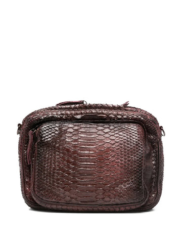 Bolso Mediano Pitón Burdeos