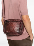 Bolso Mediano Pitón Burdeos