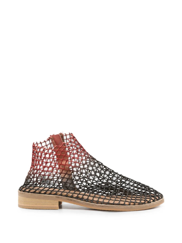 Flat Red Boots