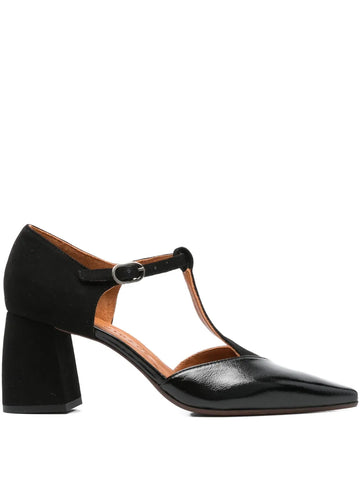 Zapato Tacón Alto Negro - Metalizado Plomo