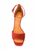Chie Mihara Lusaka designer comfort sandals, premium leather insole and soft terracotta suede upper, slow fashion shoes sustainable craftsmanship footwear Spain


